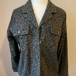 Sanctuary leopard jean jacket, size M, excellent condition